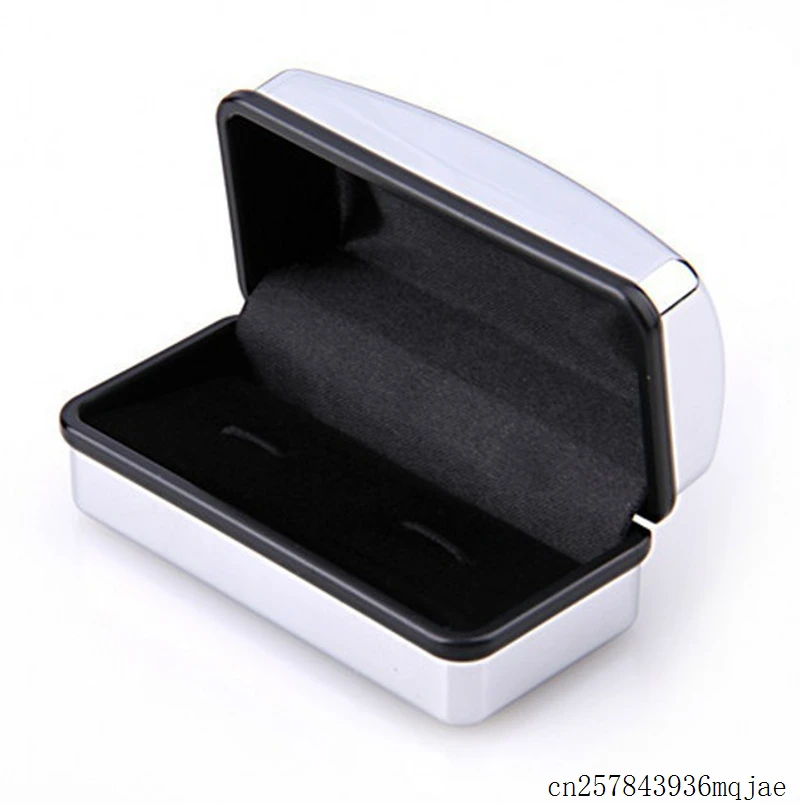 

60 Pcs Satin Cufflink Boxes Silver Polished Chrome Storage cases Wedding Gift Men's Accessory