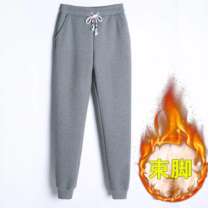 2022 New Women Winter Pant Thick Lambskin Velvet Thick Pants Warm Female Casual Pants Loose Harlan Pants Long Trousers 5XL