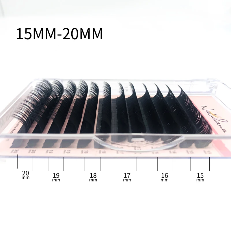 NATUHANA 8-25mm Super Long Length Eyelash Extension Korean PBT False Mink Eyelashes Individual Synthetic Silk Fake Lashes Cilios