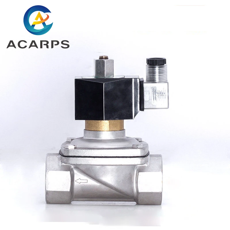 

1-1/4" Normally Open Stainless Steel Waterproof Solenoid Valve 12VDC 24VAC 220ACV 24VDC For Water Gas Oil