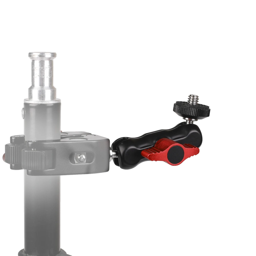 2 Chiếc Bóng Đầu Mount Adapter Ma Sát Phép Thuật Cánh Tay Với Đa Chức Năng Đôi Ballhead 1/4 "Cho Máy Ảnh Giàn Khoan màn Hình LCD Đèn LED