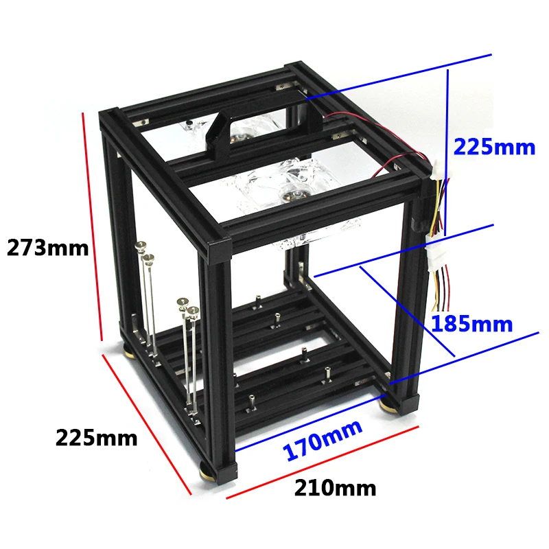 Imagem -06 - Placa Gráfica Dupla Caixa Fixa Externa Portátil Placa Gráfica Base Suporta Faça Você Mesmo Dissipação de Calor Alumínio Placa Gráfica Rack 2gpu