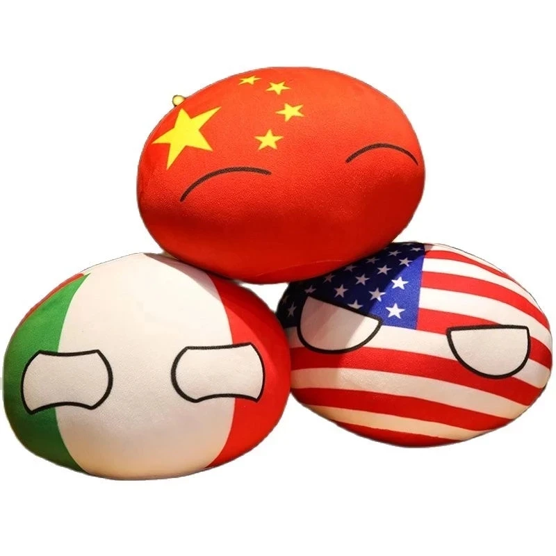 10cm USSR USA FRANCE RUSSIA UK JAPAN GERMANY  ITALY Country Ball Toy Plush Pendant Polandball Plush Doll Countryball