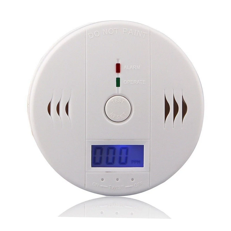 Home Security LCD Carbon Monoxide Detector Independent CO Gas Sensor 85dB Warning-up High Sensitive Poisoning Alarm Detector