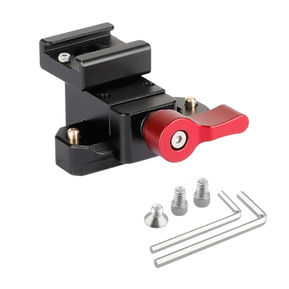 Morsetto a sgancio rapido Standard CAMVATE con adattatore per montaggio su slitta fredda e binario di sicurezza NATO (5cm) per montaggio su Monitor/Flash/Video