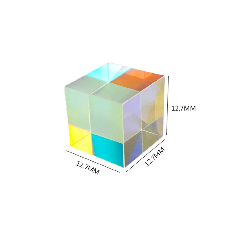 Educational Accessory Optical Glass X-cube Dichroic Prism RGB Combiner Splitter Educational Gift Class Physics Cube Design