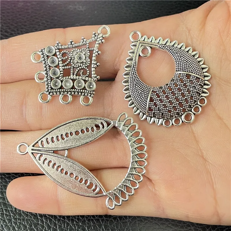 JunKang 5pcs drop-shaped tassel connector jewelry making DIY handmade necklace earrings pendant sweater chain accessories