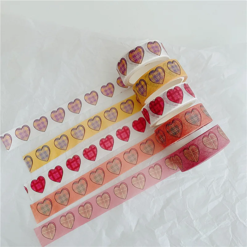 25 Style Lattice Tulip Love Washi Tape Notes Card Sealing Stickers Creative Diy Decorative Tapes Cute Adhesive Tape Stationery