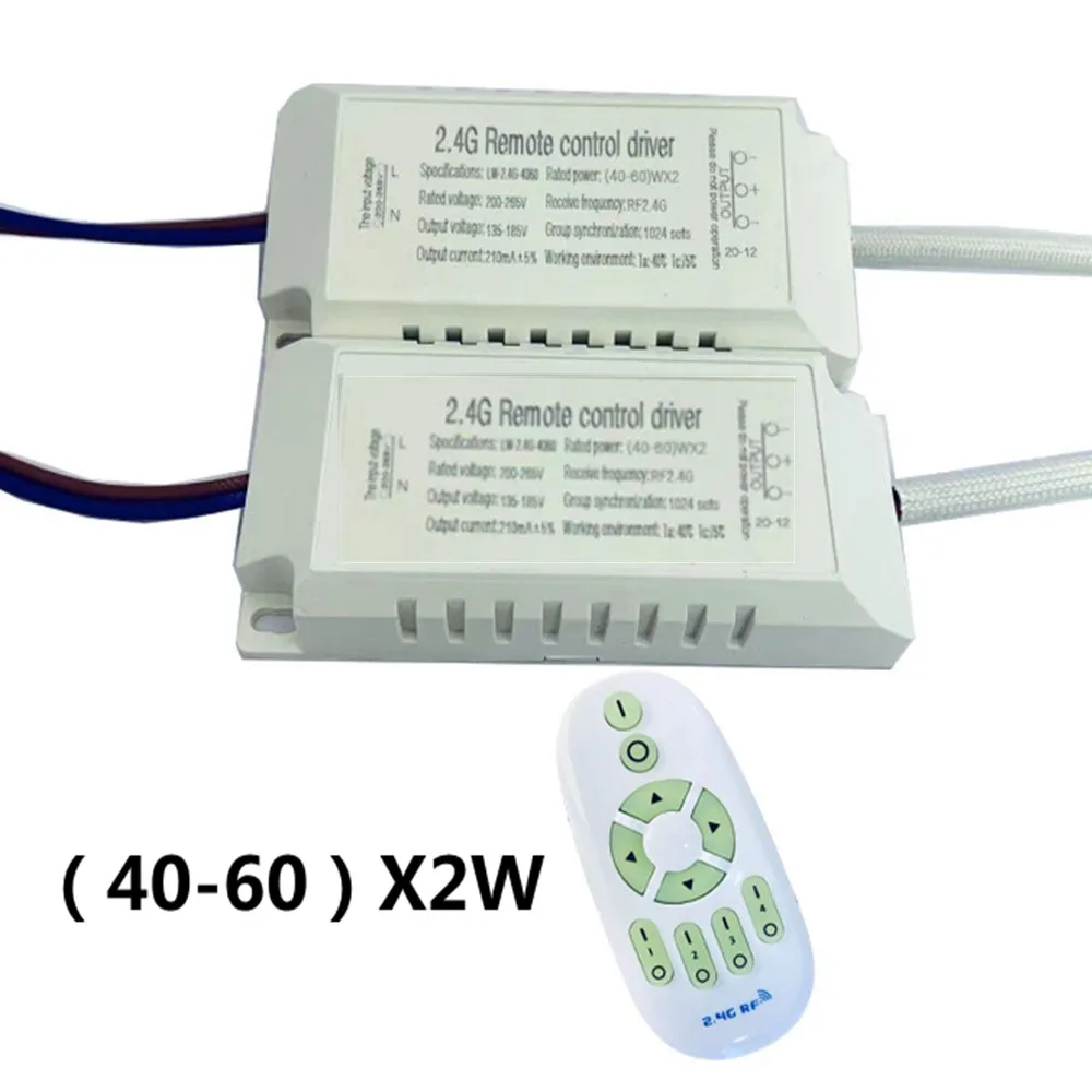 40-120W x2 180-265V Stepless dimming power supply 2.4G remote control dimmer driver for LED ceiling lighting dual color driver