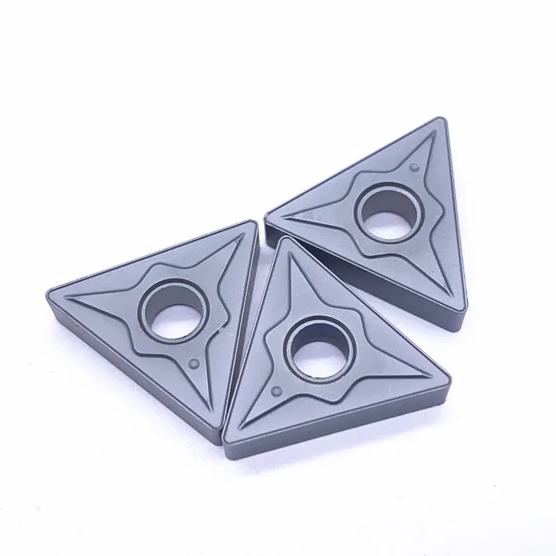 10 Buah TNMG160404 160408 Sisipan Bubut Karbida Alat Putar Berlapis PVD Pisau Tungsten NN LT10 untuk Pengerjaan Logam Pemotongan CNC