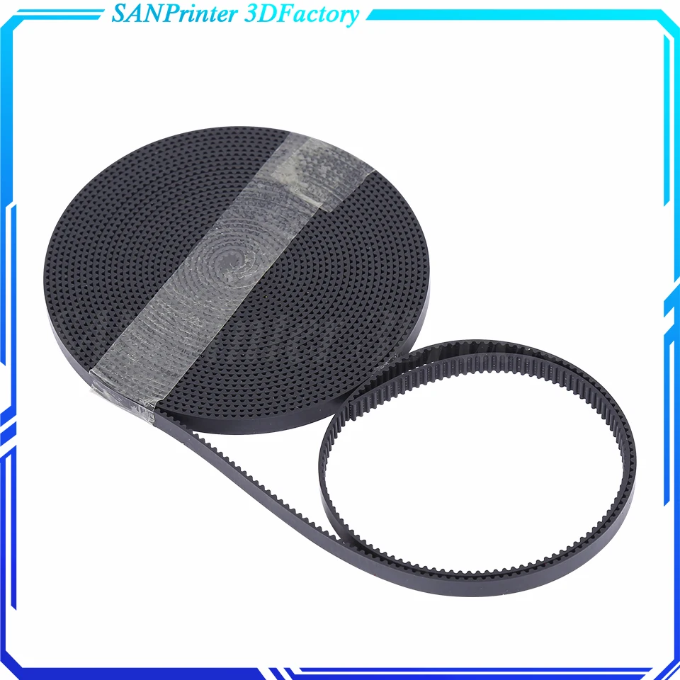 GT2 Belt PU with Steel Core GT2 Belt 2GT Timing Belt Width 6mm 10mm for 3D printer parts Anti-wear Reinforce Open Belt