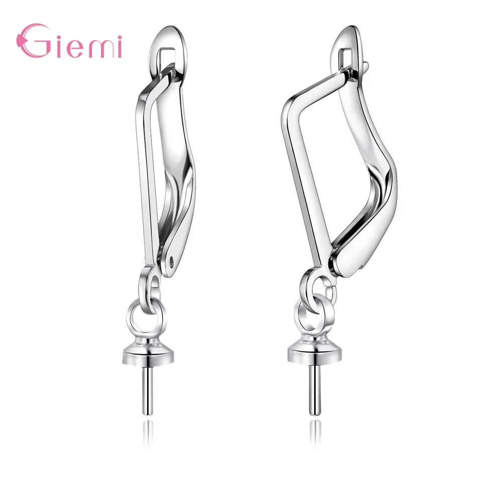 10 stücke 925 Sterling Silber Ohrring Haken Earwire Ohrringe Fitting Ohr Einstellung Basis für DIY Schmuck Machen Zubehör – Detail 8