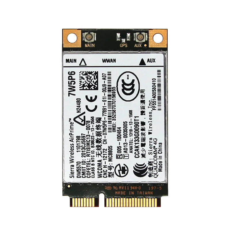 Carte réseau mobile à large bande 3G pour DELL, modèles E5440, E6440, E6540, E7240, E7440, M4800, M6800, Sierra, MC8805, HSPA, DW5570, 7W5P6