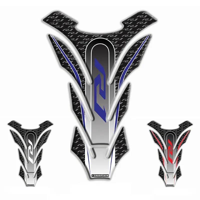 

For YAMAHA R1 YZF-R1 YZFR1 3D Motorcycle Reflective Tank Sticker Decal Emblem Tank Stickers Pad Protection Pad High Quality