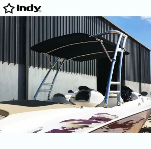 Indy Max forward-facing Boat wakeboard Tower anodized, fits ocean environment