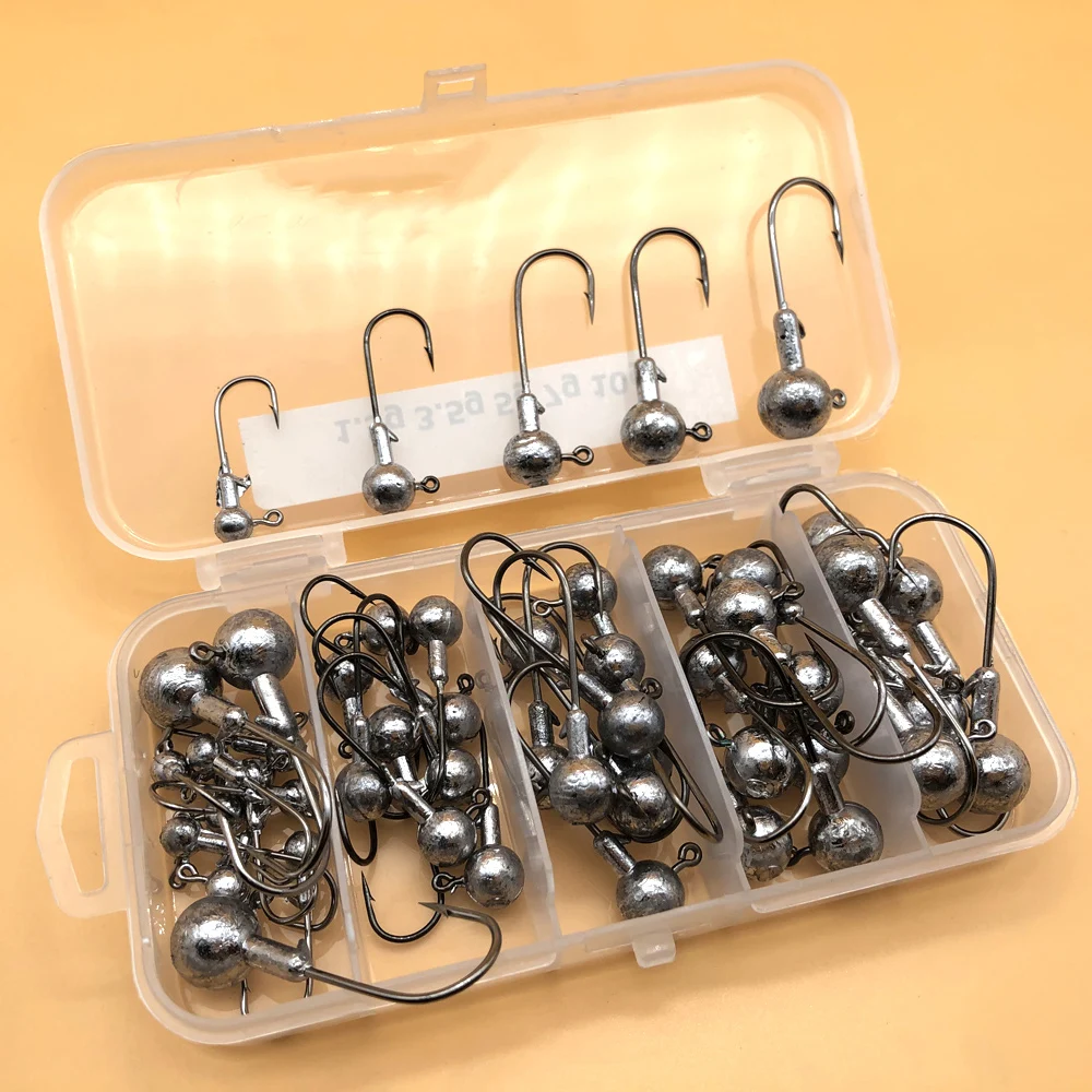 Anzuelos Jig Head de acero al carbono con púas para vinilo jigging - imagen 2