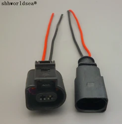 shhworldsea 2Pin Auto 1J0973702 1J0 973 702 Sensor Connector Electrical Plug 1J0973802 For AUDI VW Skoda VAG Group 1J0 973 802