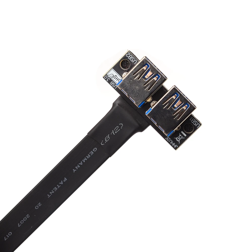 デュアルポートUSBコネクタ,3.0パネルマウント,20ピンヘッドセット,フラットケーブル,新品,3.0