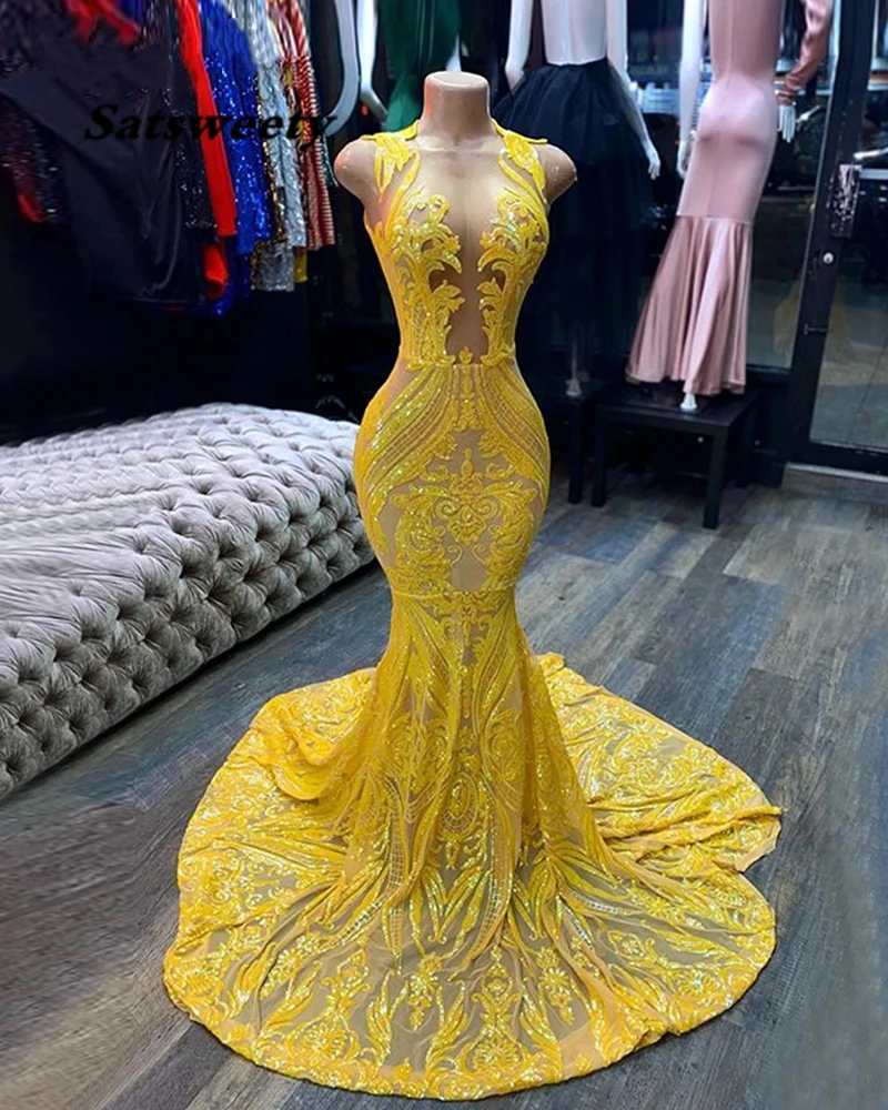 african black girl yellow prom dress - Buy african black girl yellow prom  dress with free shipping on AliExpress