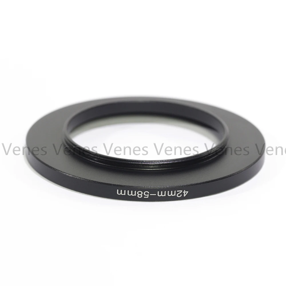 2pcs 42mm-58mm Step-Up Metal Filter Adapter Ring / 42mm Lens to 58mm Accessory