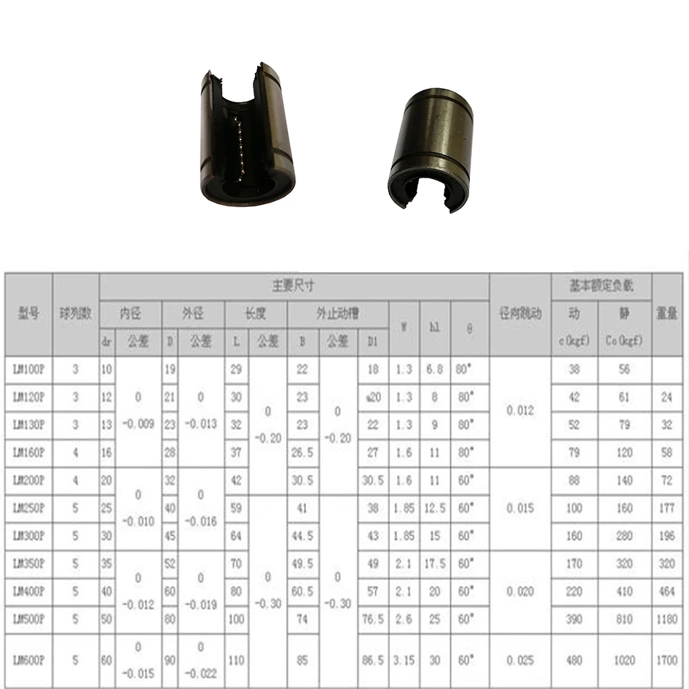 LM10UUOP LM12UUOP LM16UUOP LM20UUOP Open Type Linear Bushing 10mm 12mm 16mm 20mmCNC Bearings For rod linear shaft