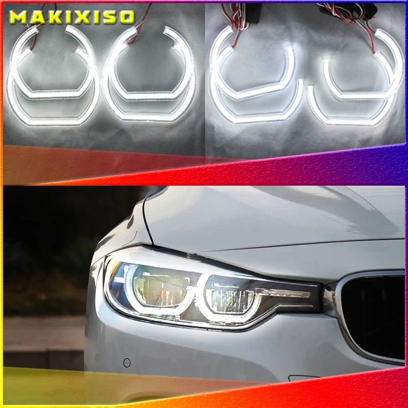 

For BMW 7 Series E38 1995-2001 XENON headlight DTM M4 Style Ultra bright led Angel Eyes DRL halo rings Retrofit Accessories