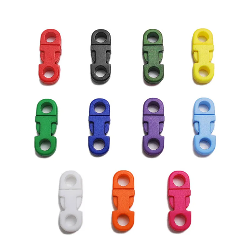 20Pcs 10mm Color Mini Hang Buckle DIY Craft Hand Ring Rope Buckle Plastic Clasp Pet Collar Costume Luggage Hardware Accessories