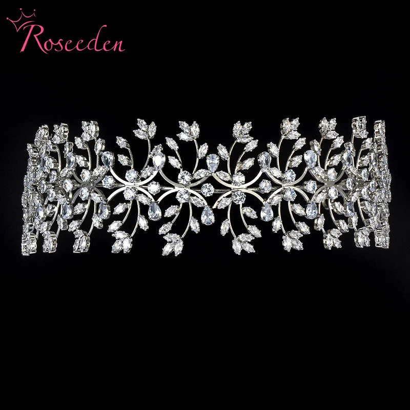 

Zircon Tiaras CZ Women Wedding Headband Bride Hair Accessories Princess Event Party Jewelry RE4418