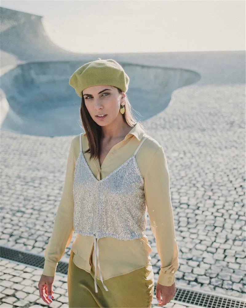 Dicke, warme Wollmütze, 70g Gewicht, für Mädchen und Frauen, lässige Vintage-Rundmütze, Kürbismütze, Gorros – Detail 23