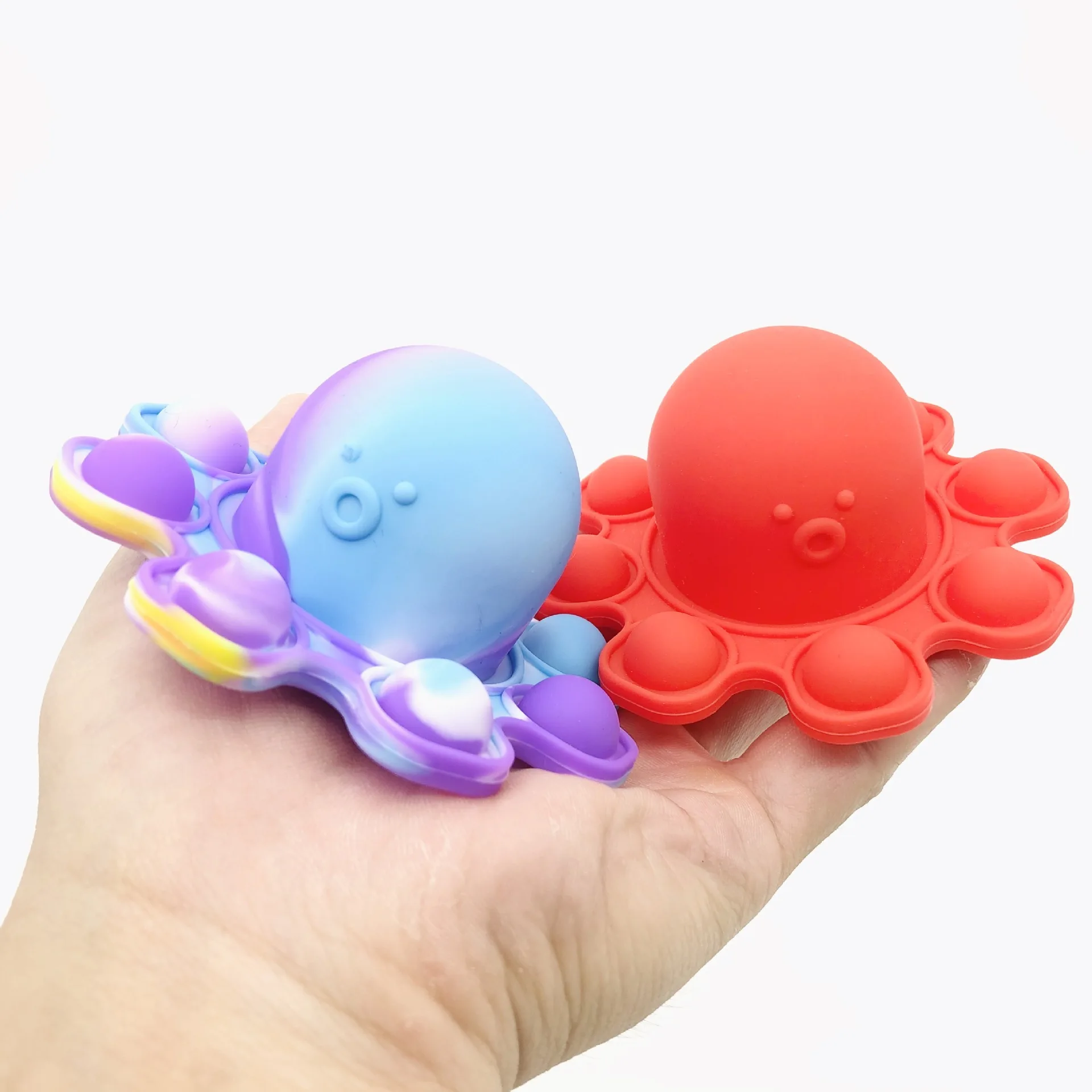 Anime Fun Fidget Toys Push Pops Silicone flip Octopus Doll Two-Sided Mood Expression Emotional Decompression Adult Kids Toys