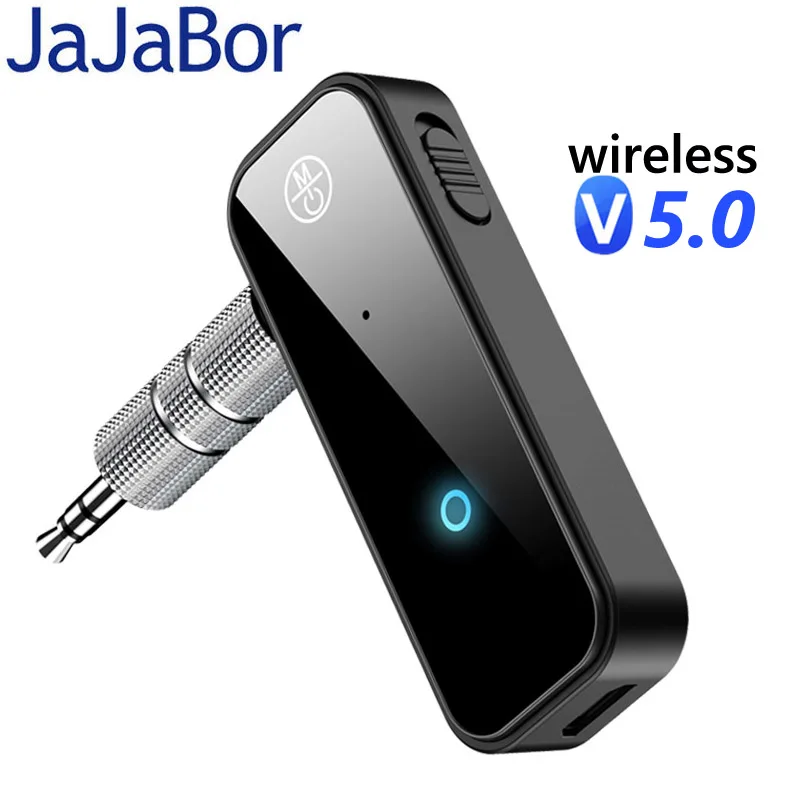 

JaJaBor Bluetooth 5.0 Car Kit Handsfree Talking Receiver Adapter 3.5mm AUX Wireless Receiver Transmiter for Car Computer TV