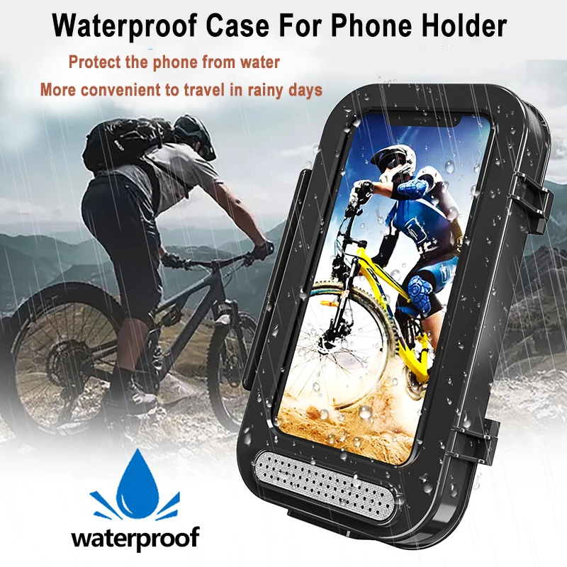 

Bicycle Motorcycle Phone Holder Waterproof Case for iPhone 12 Por Max Stand Support Clip Mount Mobile Cell Smartphone GPS