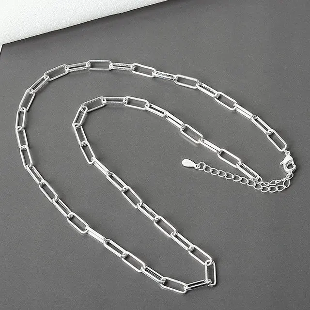 Collier hip hop couleur argent, nouvelle mode, chaîne de clavicule géométrique Simple faite à la main, bijoux de fête, cadeaux pour femmes