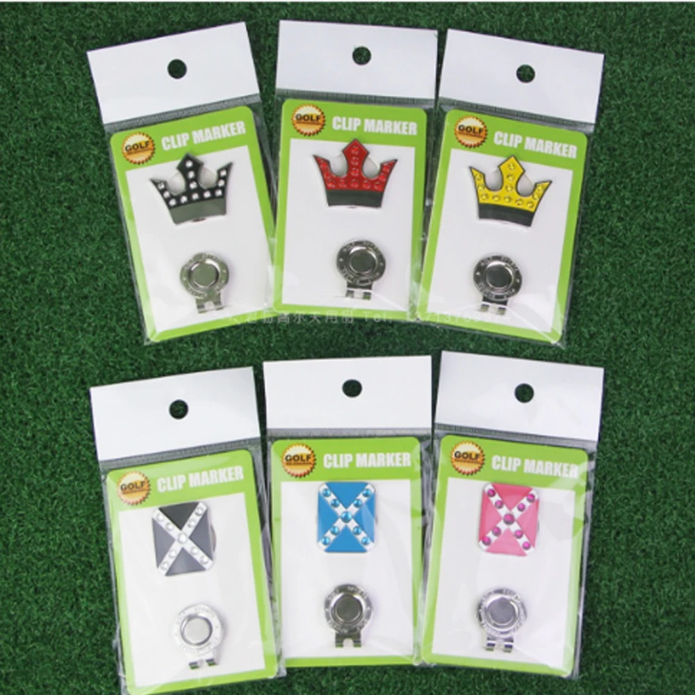 1Set Golf Ball Marker and Hat Clip Personality Golf Gift Set Includes 1 Golf Ball Markers 1 Standard Hat Clip with Magnetic