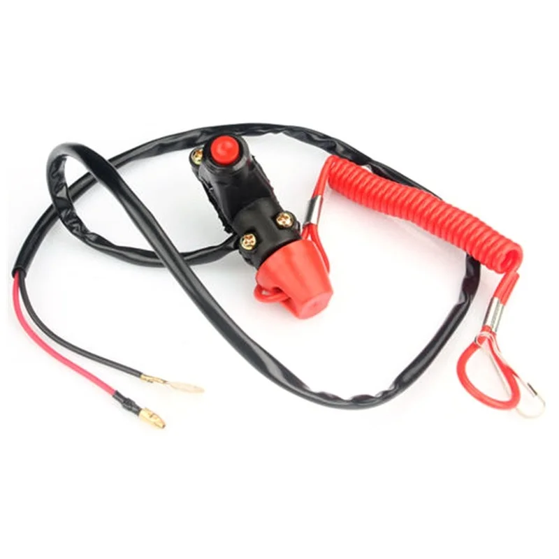 Tether Lanyard Emergency Kill Stop Engine Switch Push Button for ATV Motorcycle Boat Interruptor de parada l motor matar