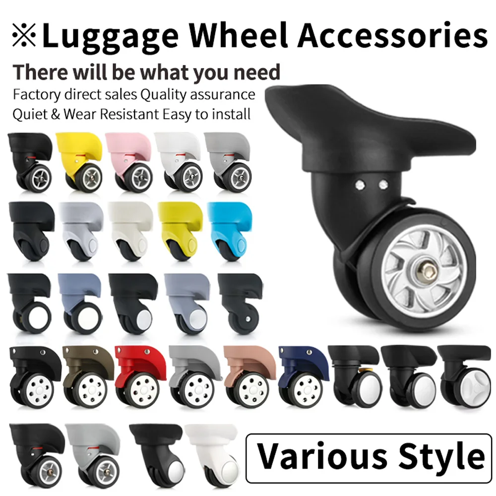 Luggage wheel repair fitting suitcase maintenan password case equipment luggage replacement  accessories black universal casters