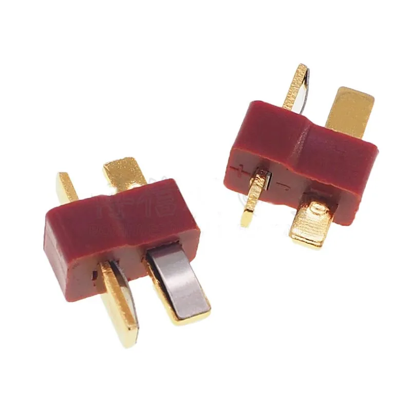 10 pieces of gold-plated T-shaped plug butt socket, T-shaped power connector, a pair of male and female, aeromodelling non-slip