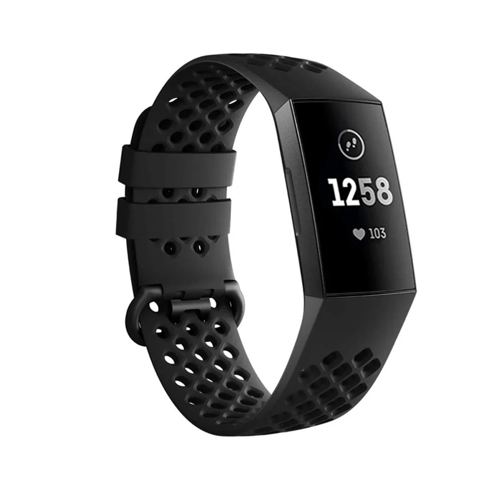 Cinturino in Silicone per Fitbit Charge 3 cinturino per orologio traspirante a 4 cinturini bracciale sportivo per Fitbit Charge 4 Charge 3 SE Smartwatch