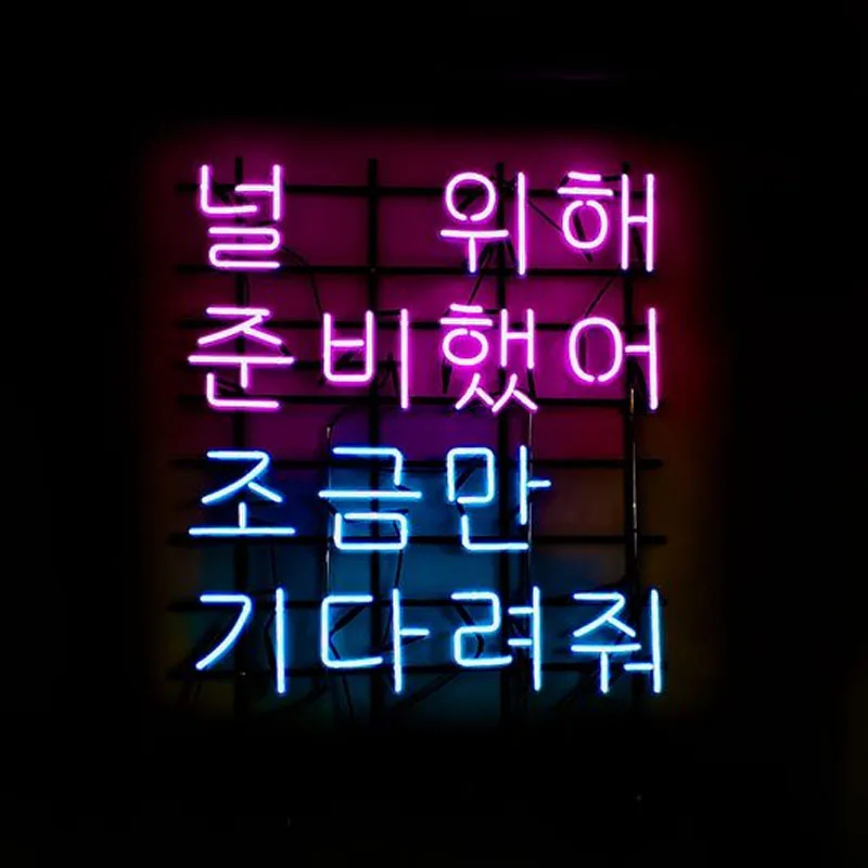 Neon Sign For Korean Natural Language Korean Hotel Recreational Beer shop Room Decor Gifts advertise Handmade art design light