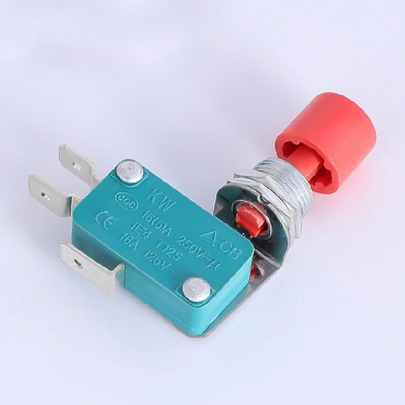DS438-448 Momentary Push Button Miniature Micro Switch Self-resetting Copper Contact Switch Red Green Cap
