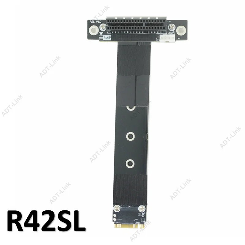 R42SF/R42SL/R42SR PCIe x4 3.0 przedłużacz pci express 4x do M.2 NVMe M klucz 2280 karta rozszerzająca Gen3.0 przedłużacz 32G/bps