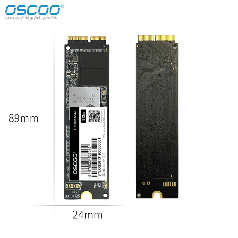 OSCOO  PCIe SSD for Mac/MacBook Air/Macbook Pro SSD NVMe Hard Drive 3D NAND SSD for Apple SSD  256GB 512GB 1TB