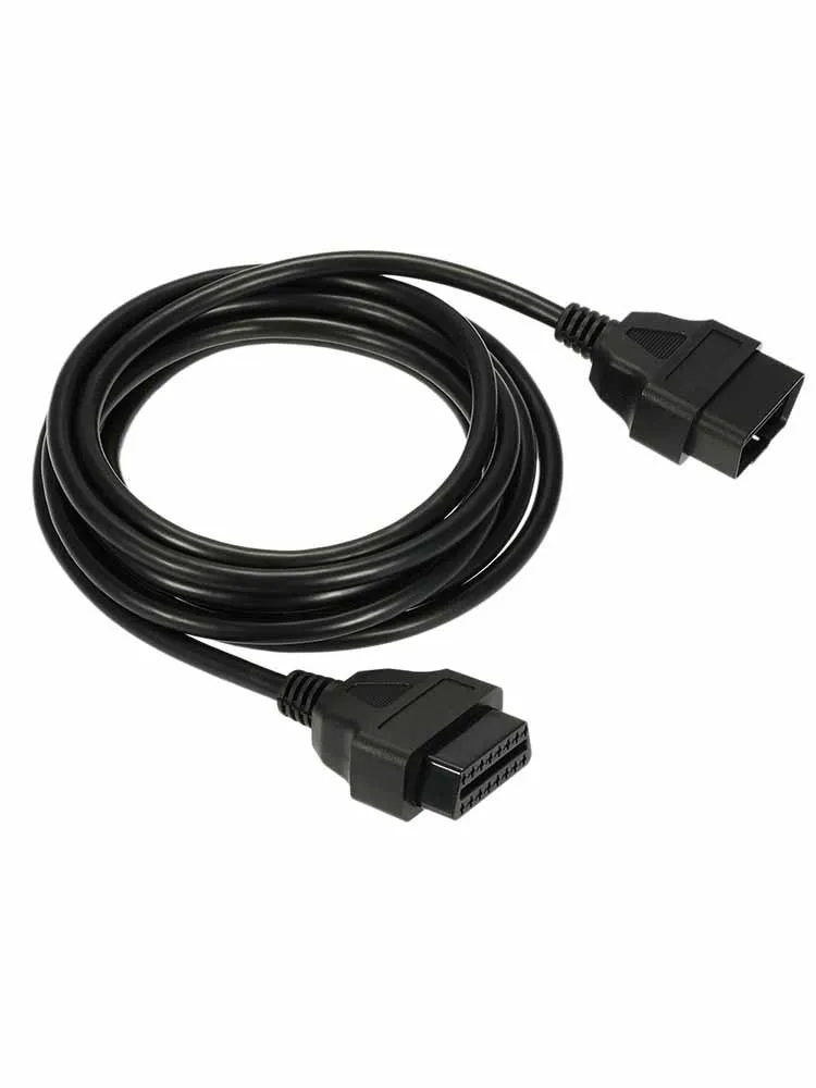 0.3/1.5/ 3 Meter Male To 16Pin Female OBD II Connector OBD2 Extension Cable OBD2 16 Pin Car Scanner Convert Adapter Best Price