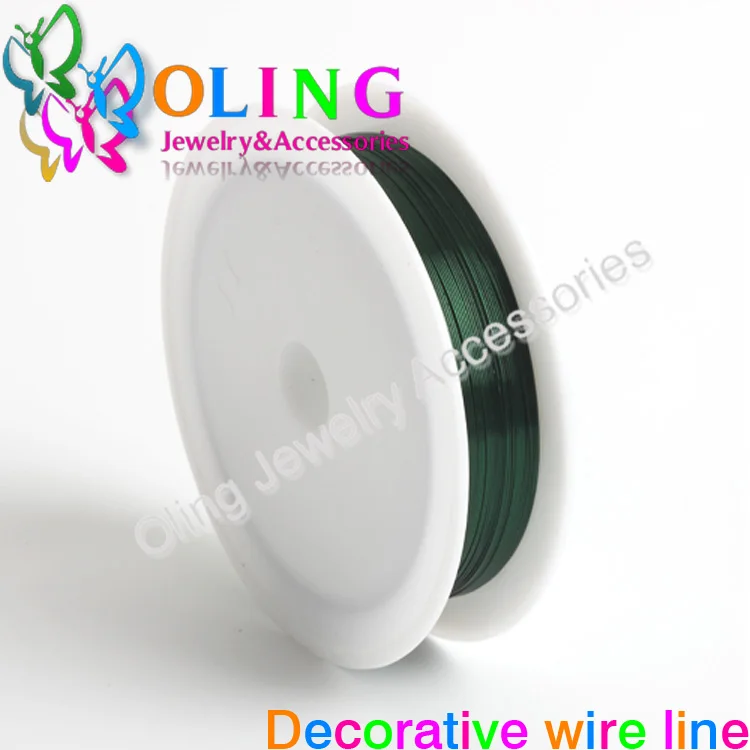 OlingArt 0,3 mm 20 m/Rolle Drahtlinie, gemischt, mehrfarbig, plattiert, Perlen, Basteln, DIY-Zubehör, Halsband, Halskette, Schmuckherstellung – Detail 3