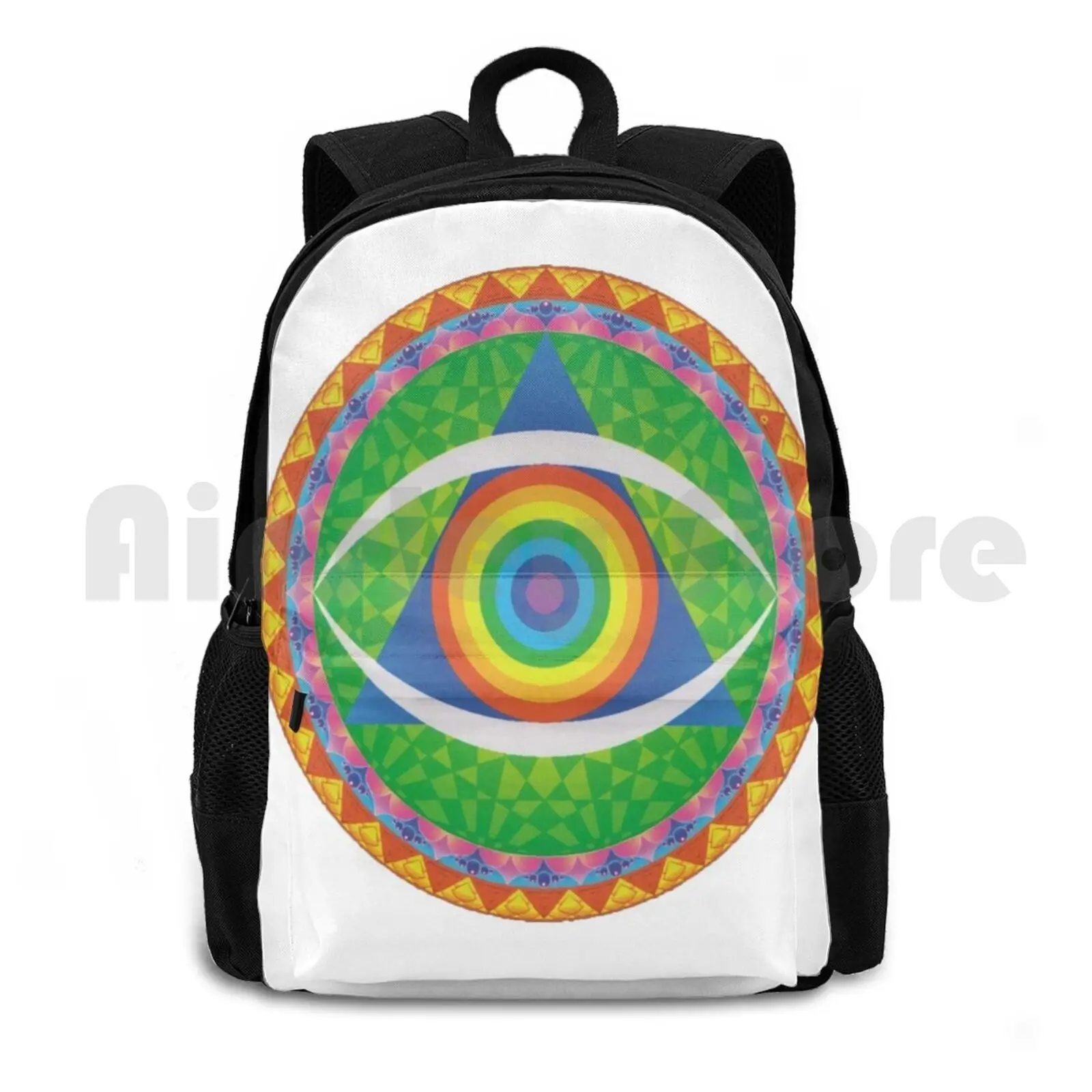 

Gong Outdoor Hiking Backpack Riding Climbing Sports Bag Gong Logo Band Cool Music Psychedelic
