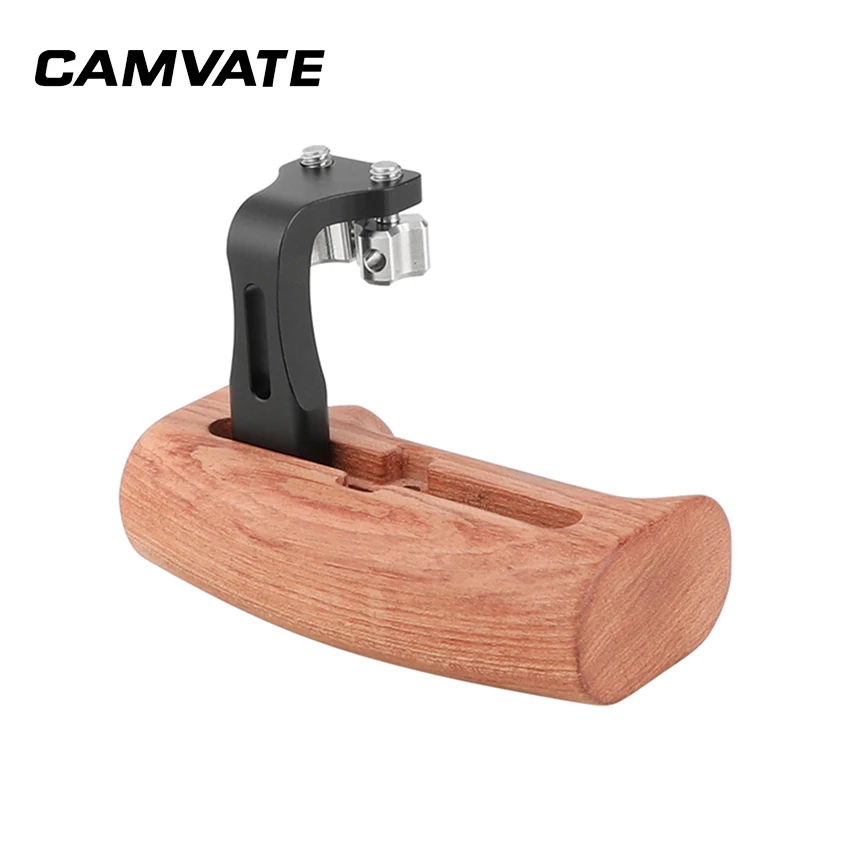 CAMVATE-مقبض خشبي متعدد الاستخدامات C2355 ، مقبض قابل للانعكاس وقابل للتعديل ، 1/4 بوصة ، اتصال مسمار الإبهام (على كلا الجانبين)