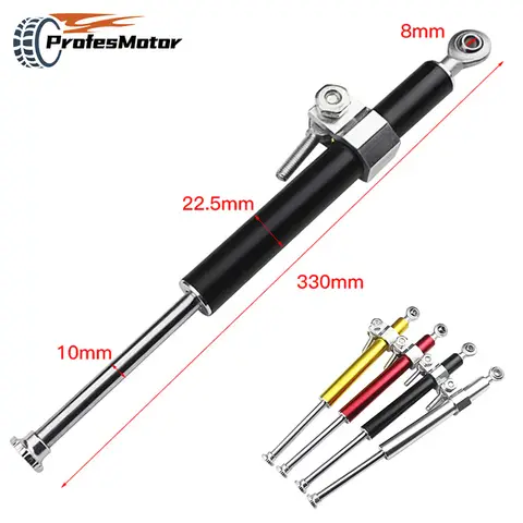 Aluminum Alloy 4 Colors Universal 330MM Shock Absorber Direction Damper Accessories Fork Stabilizer Motorcycle Steering Damper