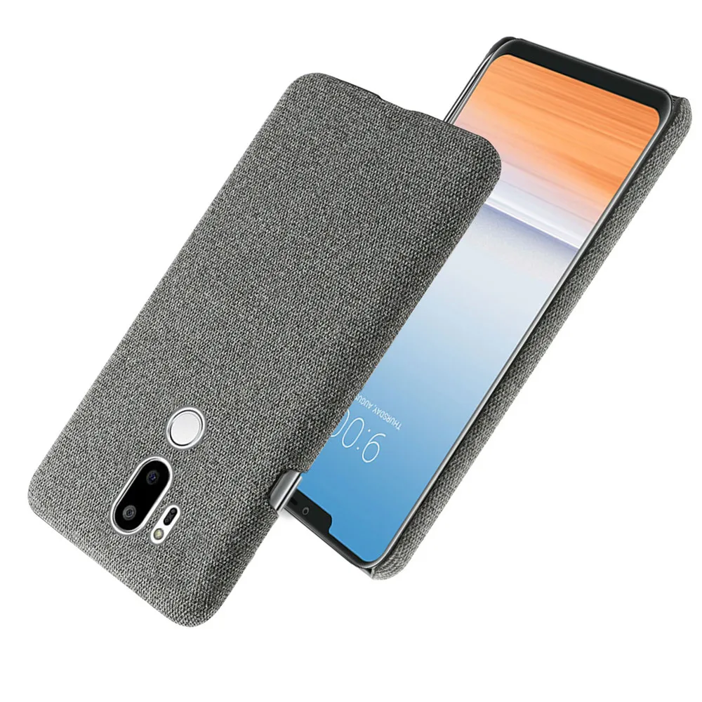 Cloth Cases For LG G7 ThinQ Case Slim Retro Cloth Hard Cover For LG G7 6.1\