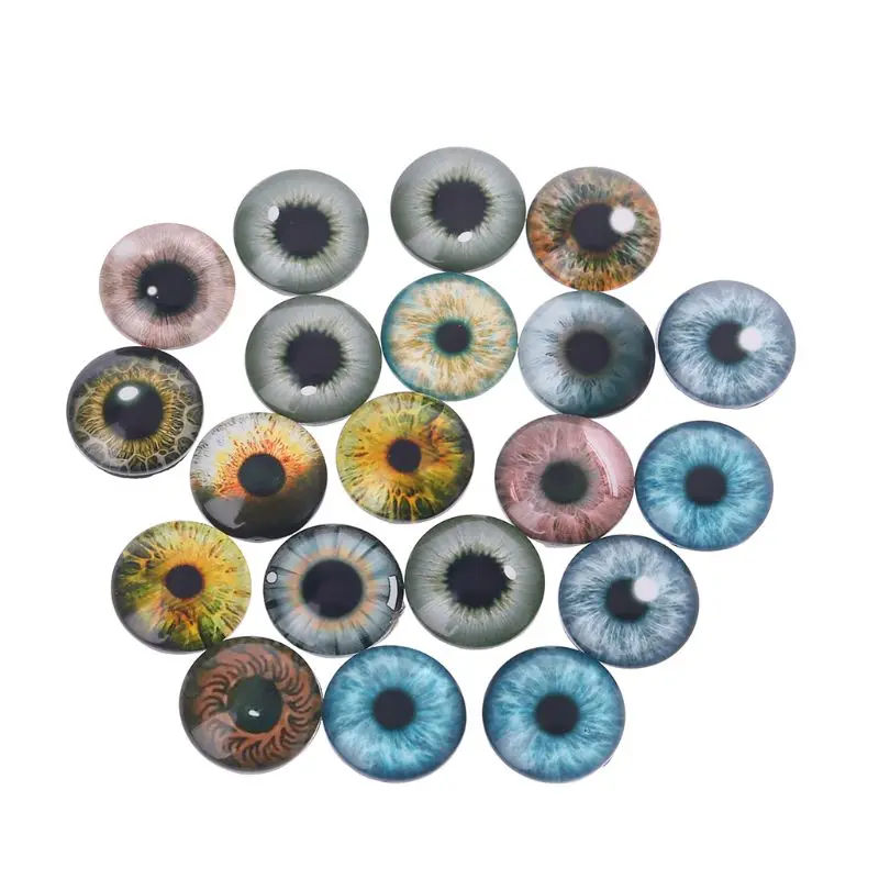 20Pcs Glass Eyes Animal DIY Crafts Eyeballs For Dinosaur Eye Accessories Jewelry Making Handmade 8mm/12mm/18mm J2HD