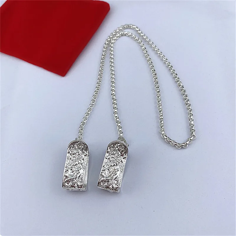 

New clip necklace plated 925 silver chain Napkin clip Bib dinner napkin clip